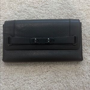 Coach Black Pebbled Leather Wallet